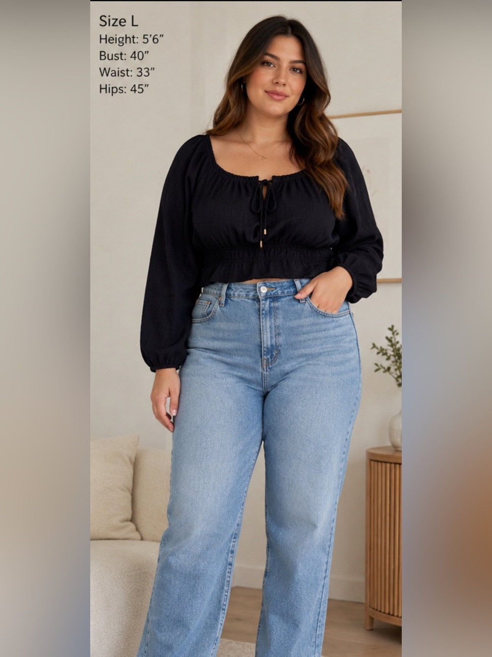 Michael Kors Smocked Peplum Top Black USL
